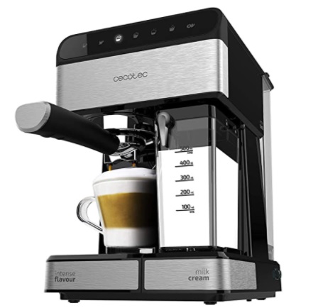 Cecotec - Power Instant-ccino 20 - Cafetera Semiautomatica, Presión 20 Bares, Capacidad de 1,4l, 6 Funciones, Tanque de leche