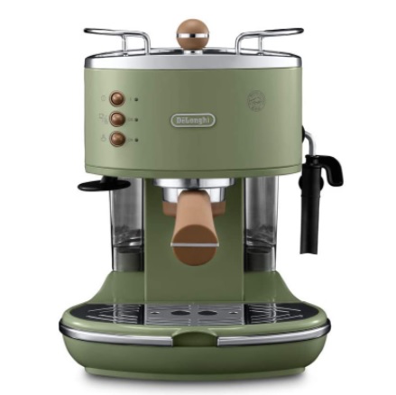 DeLonghi - ECOV 311.GR Cafetera automática independiente, 1100 W, 1,4 L, 15 bares, acero inoxidable, verde