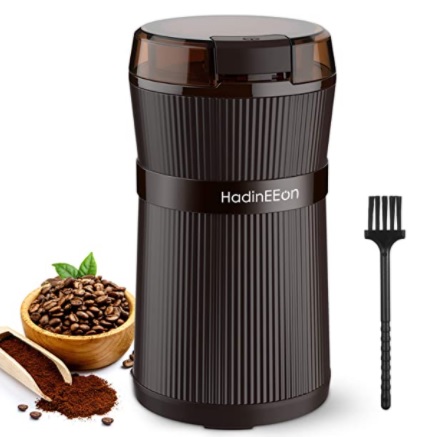 HadinEEon - Molinillo de Especias y Café Eléctrico, 200W Lavable Portátil de Granos de Café y Molinillo de Especias Eléctricos