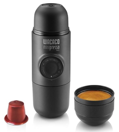 WACACO - Minipresso NS, Cafetera Espresso Portatil, Compatible con Cápsula NS, Operación Manual, Mini Cafetera de Viaje, Máquina Café Portátil para Camping
